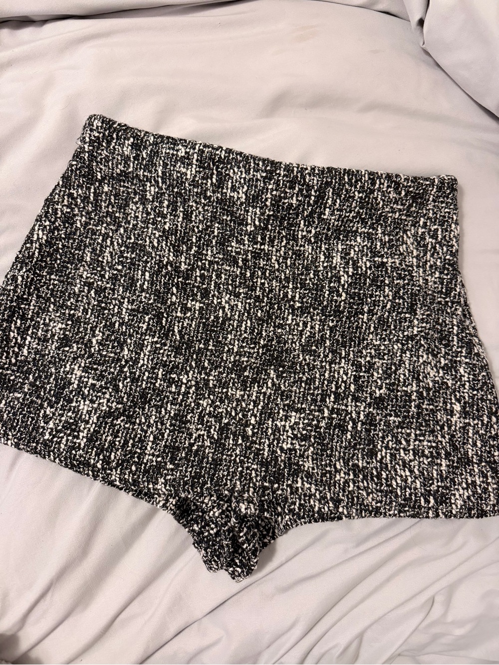 Zara Black & White Knit Skort